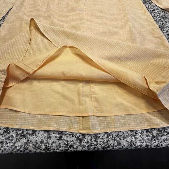 Cremieux Womens Yellow Gold Linen Blend Short Sleeve Summer Dress Size 2 - Picture 12 of 13